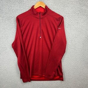 Nike Running Men's Size M 1/4 Zip Pullover Red Maroon DRI-FIT Shirt Medium
